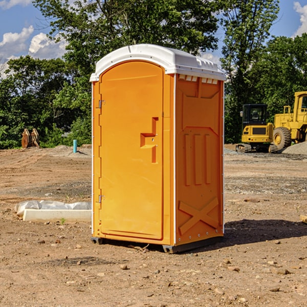 can i customize the exterior of the porta potties with my event logo or branding in Holley New York